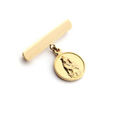 Aguja con escapulario CARMELO DOR - medalla dorada 18mm